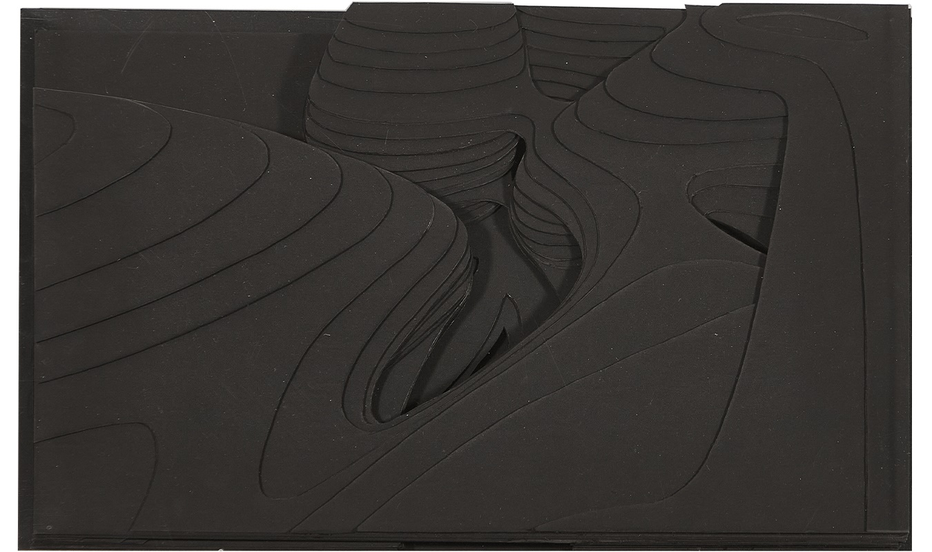 ▲ Zaha Hadid (Iraqi-British, 1950-2016), 'Galaxy Soho I- Beijing, China' (£800-1,200) – to be sold in our 24 November Tastemakers sale.
